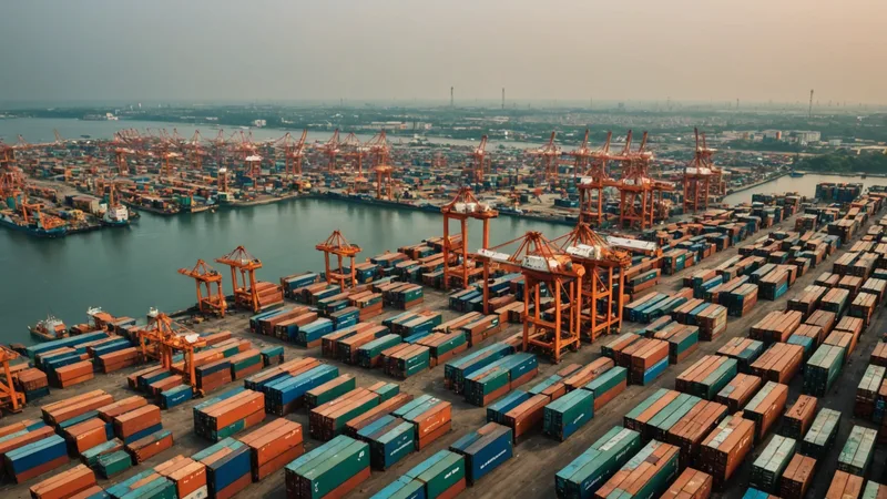 Apapa port shipping traffic on the Lagos corridor — containers and cargo vessels